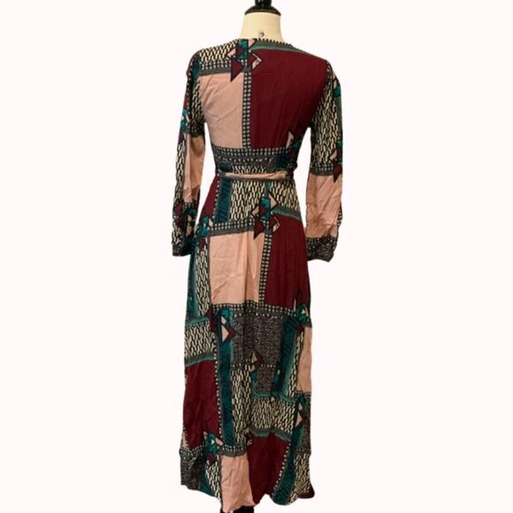 NWT New Anthropologie Virginia Wrap Maxi Dress Petite XSP - Picture 9 of 14
